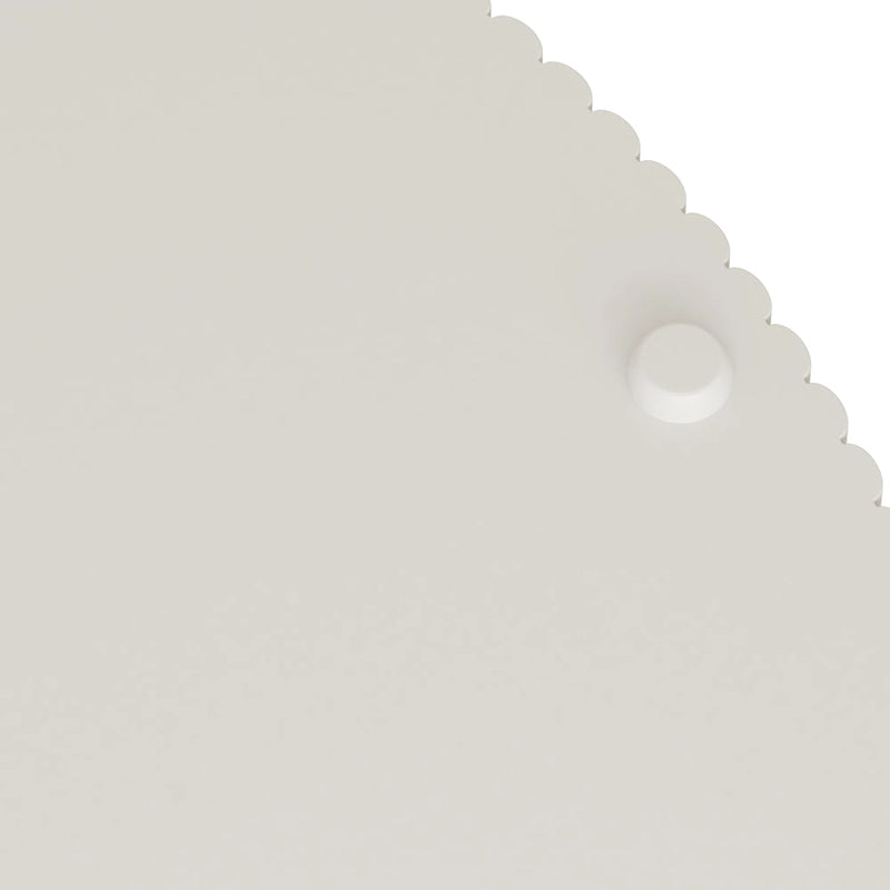 Modern Round Coffee Table with Two-Tier Storage and Fluted Design