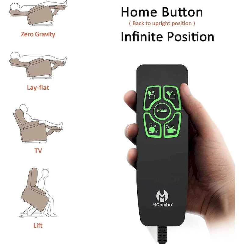 Dual-Motor Power Lift Recliner with Massage, Heat and USB