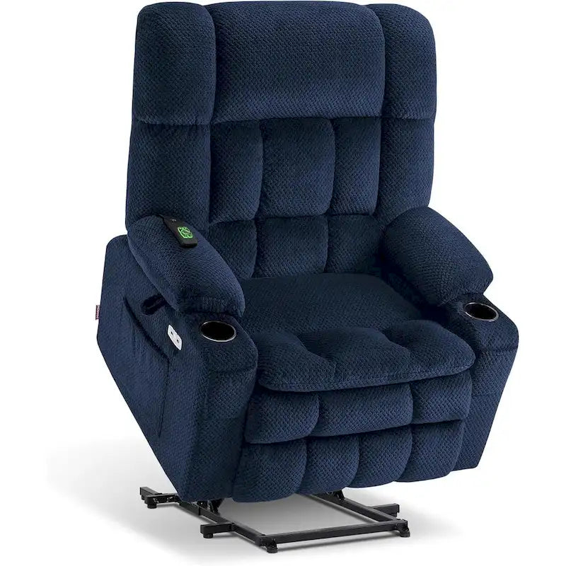Dual-Motor Power Lift Recliner with Massage, Heat and USB