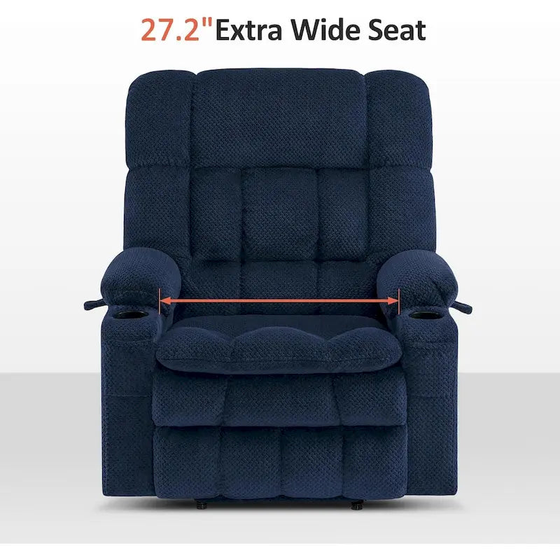 Dual-Motor Power Lift Recliner with Massage, Heat and USB