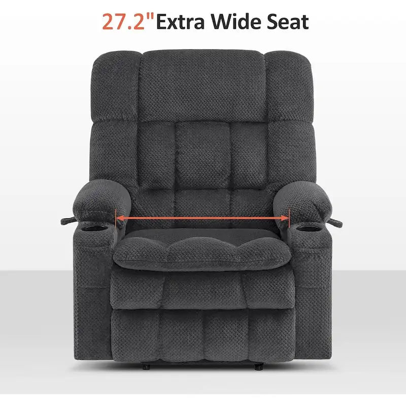 Dual-Motor Power Lift Recliner with Massage, Heat and USB