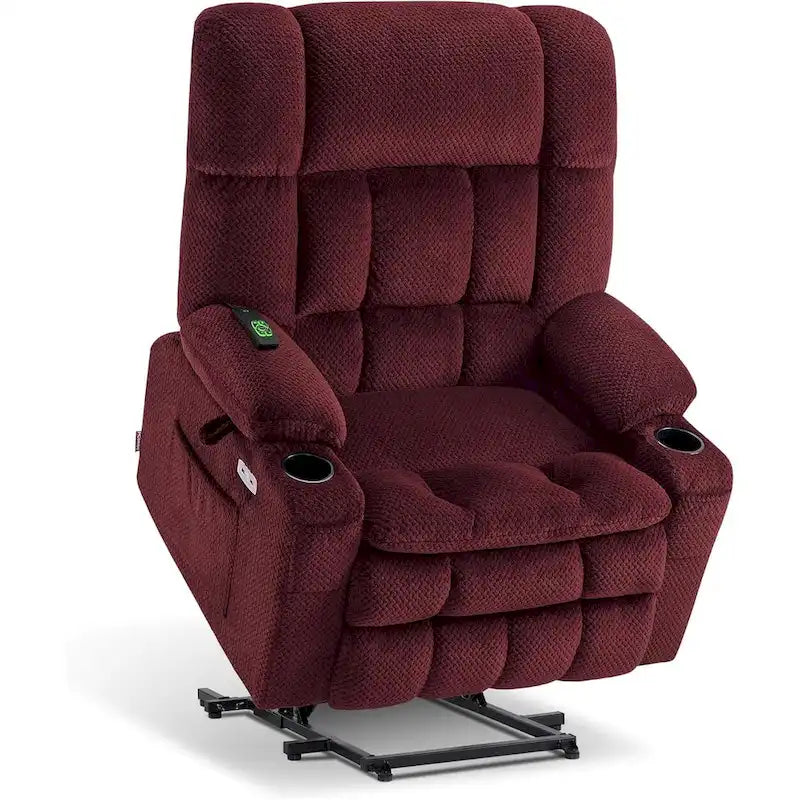 Dual-Motor Power Lift Recliner with Massage, Heat and USB