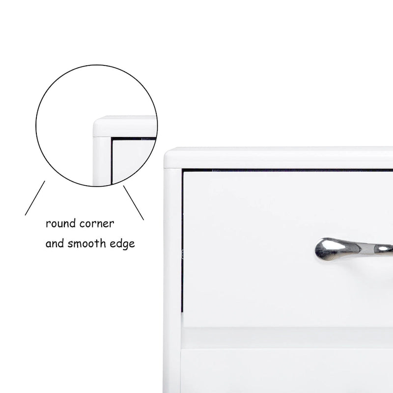 Modern Six-Drawer Dresser with Metal Slides and Steel Legs