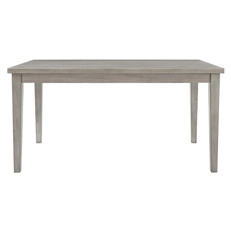 Gray Rectangular Melamine Top Dining Table with Reclaimed Wood Style