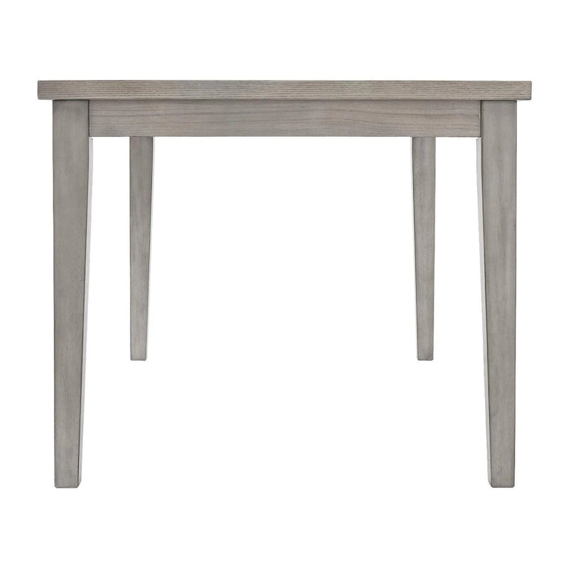 Gray Rectangular Melamine Top Dining Table with Reclaimed Wood Style