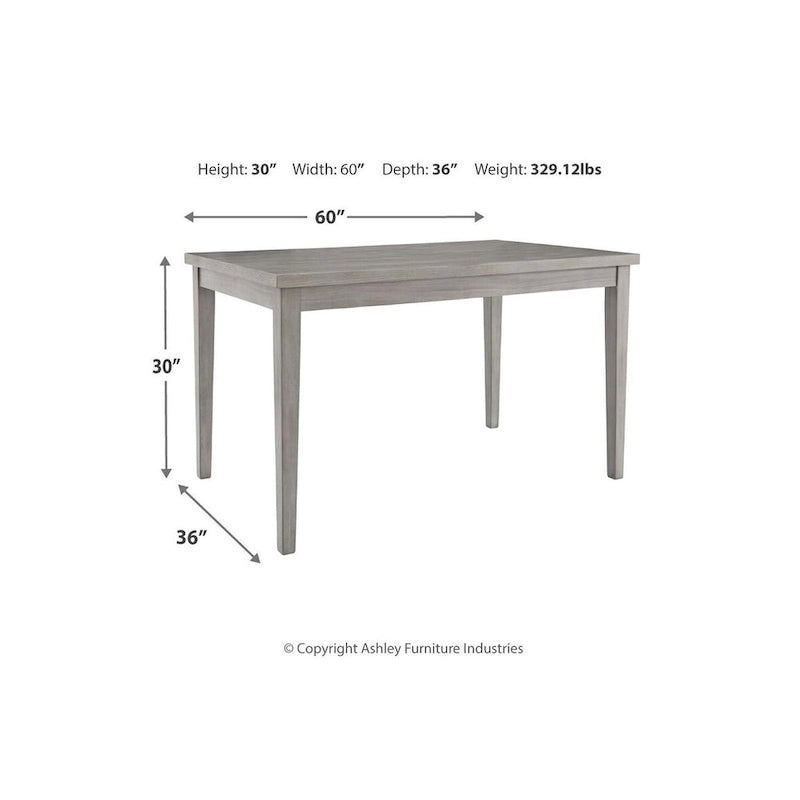 Gray Rectangular Melamine Top Dining Table with Reclaimed Wood Style