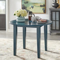 Solid Rubberwood Drop-Leaf Dining Table with Space-Saving Design
