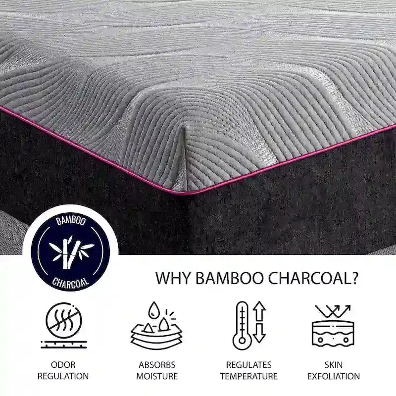 Cooling Copper Gel Memory Foam Mattress with Breathable Bamboo Charcoal Cover