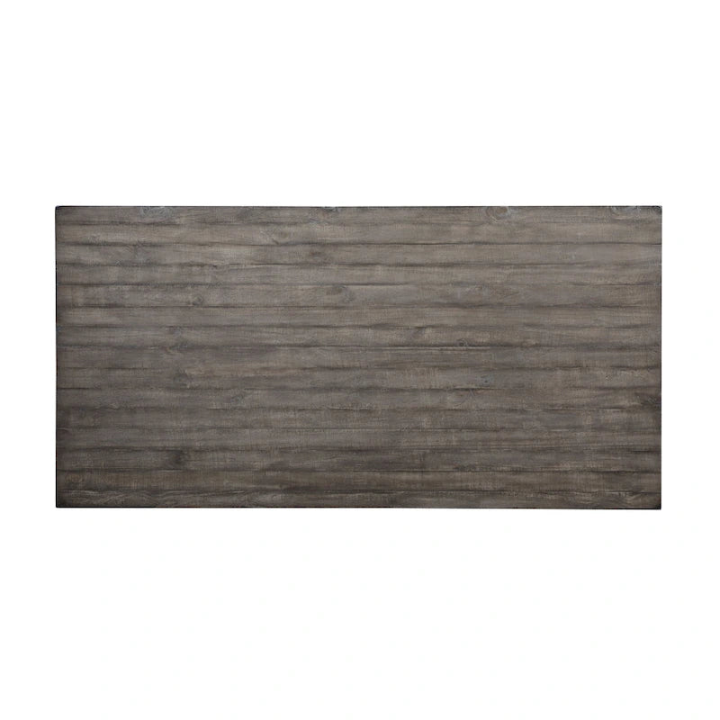 Rustic Counter-Height Dining Table with Two-Tone Finish and Turned Legs