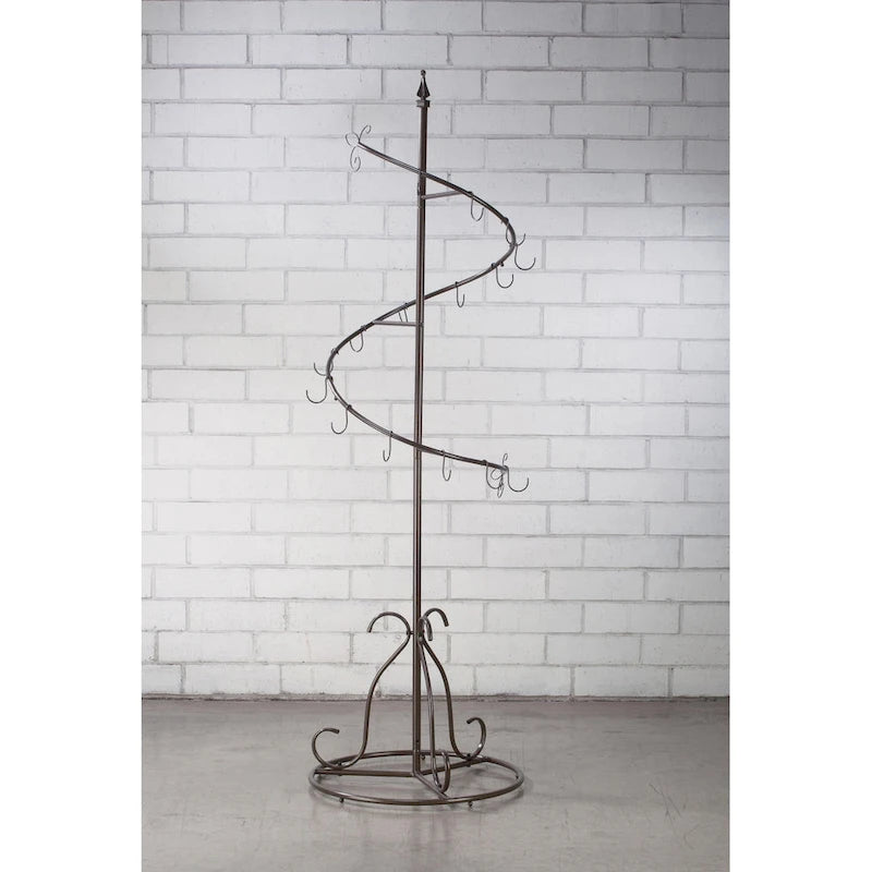 Spiral Metal Handbag and Accessory Stand with Fifteen Hooks