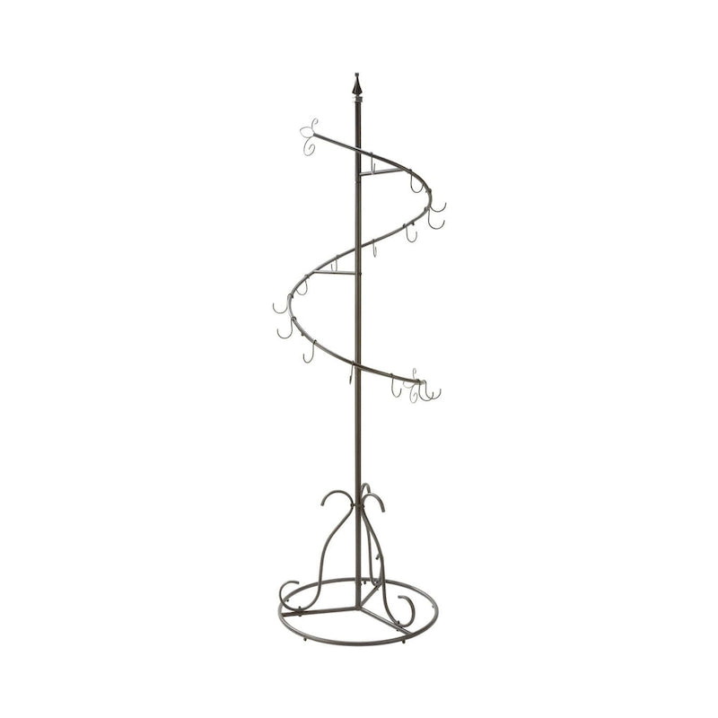 Spiral Metal Handbag and Accessory Stand with Fifteen Hooks
