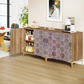 Credenza moderna con ante scorrevoli e ripiani