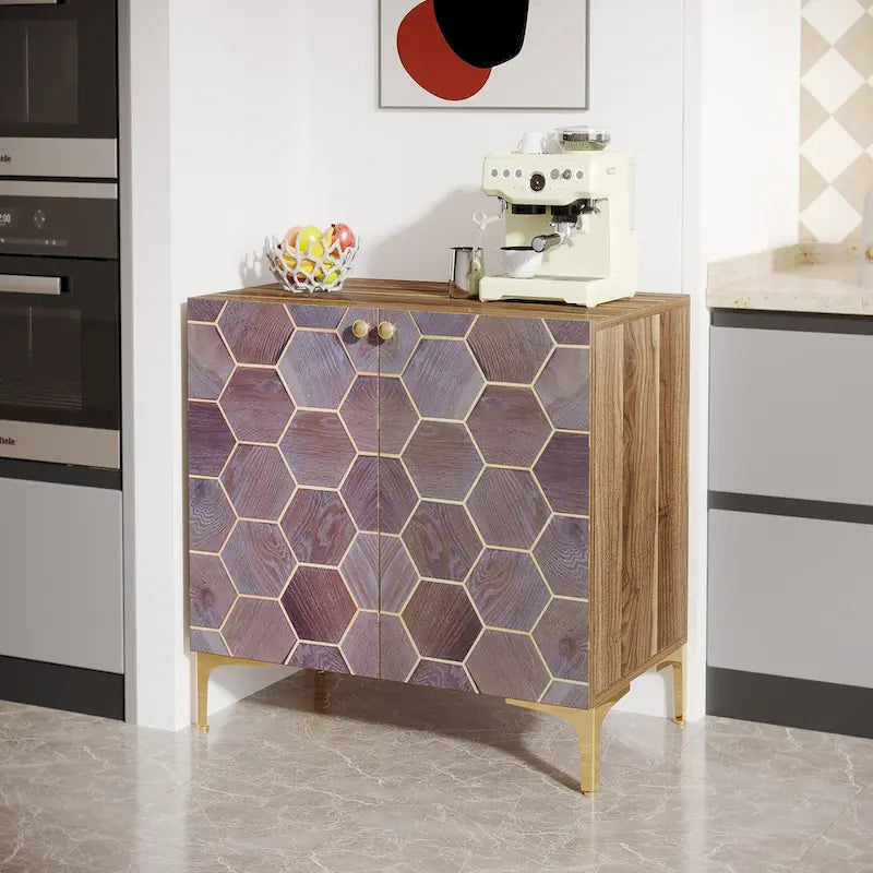 Credenza moderna con ante scorrevoli e ripiani