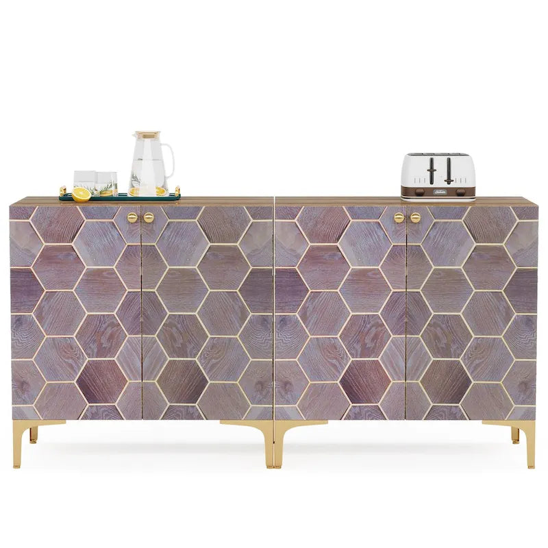 Credenza moderna con ante scorrevoli e ripiani