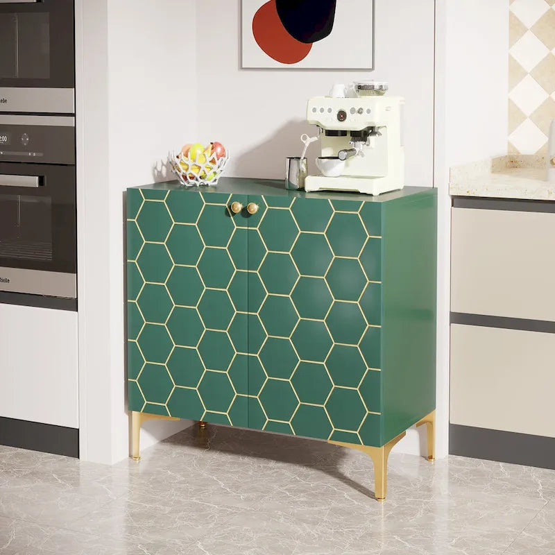 Credenza moderna con ante scorrevoli e ripiani