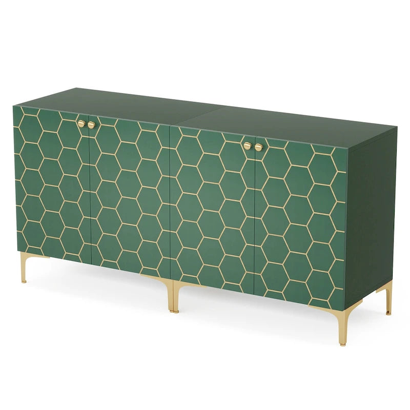 Credenza moderna con ante scorrevoli e ripiani
