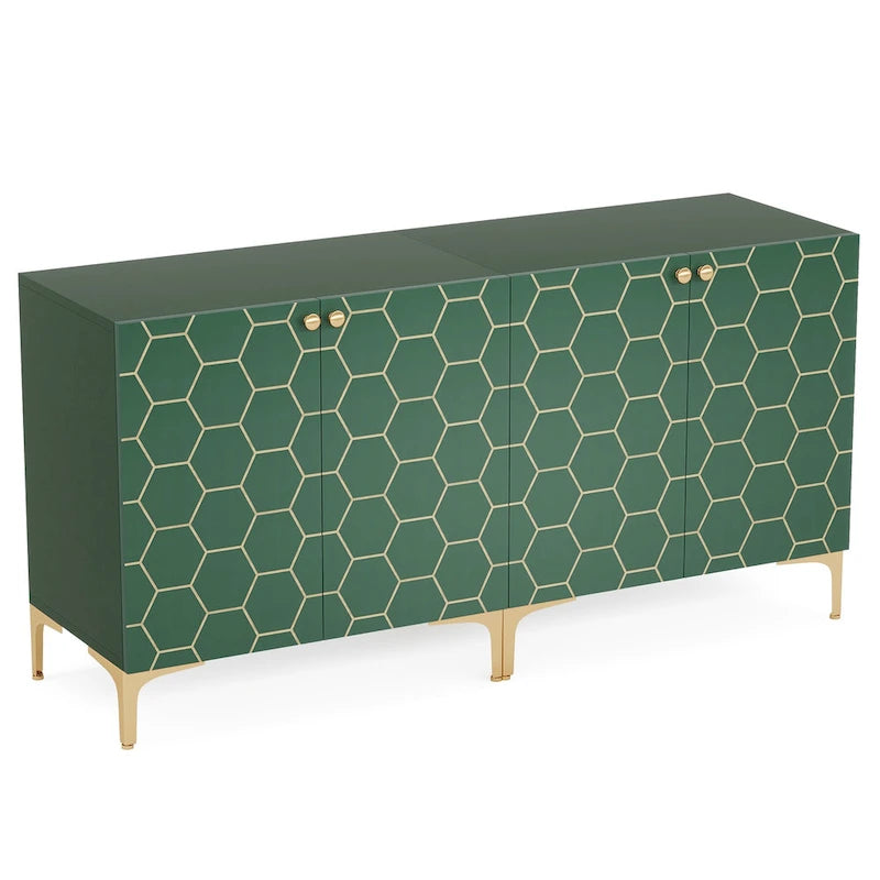 Credenza moderna con ante scorrevoli e ripiani