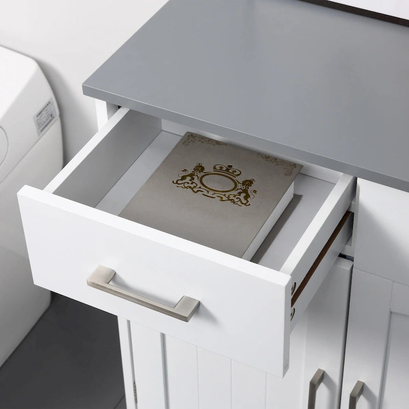 Freestanding Bathroom Storage Cabinet with Drawers and Doors