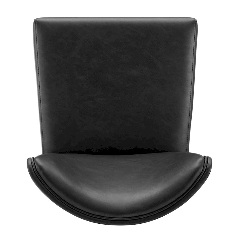 Caramel Faux Leather Wingback Counter Stool with Beech Wood Legs
