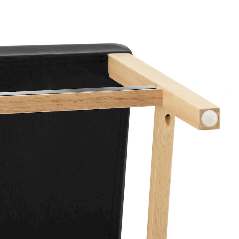 Caramel Faux Leather Wingback Counter Stool with Beech Wood Legs