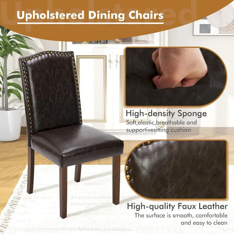 Mid-Century Upholstered Dining Chair with Contoured Back and Steel Legs