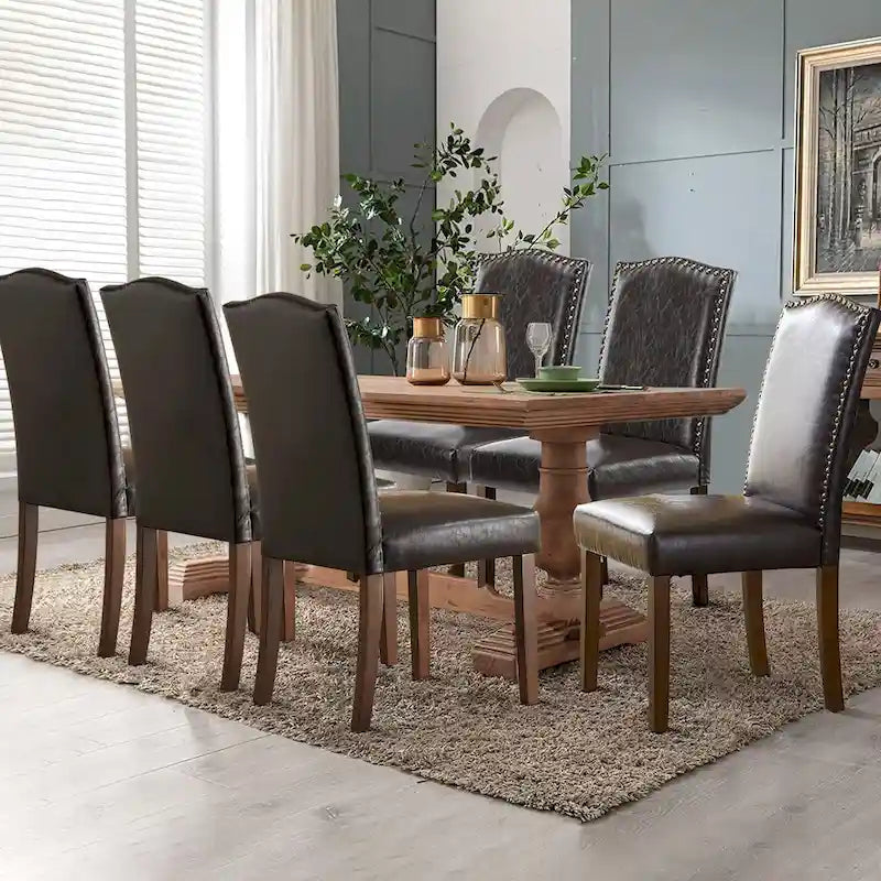 Mid-Century Upholstered Dining Chair with Contoured Back and Steel Legs
