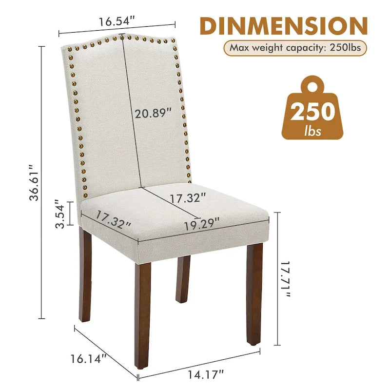 Mid-Century Upholstered Dining Chair with Contoured Back and Steel Legs