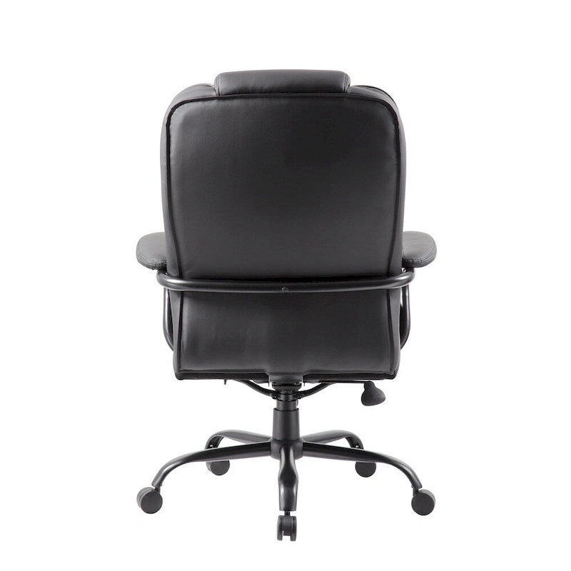 Black Executive Office Chair with Lumbar Support and Adjustable Tilt