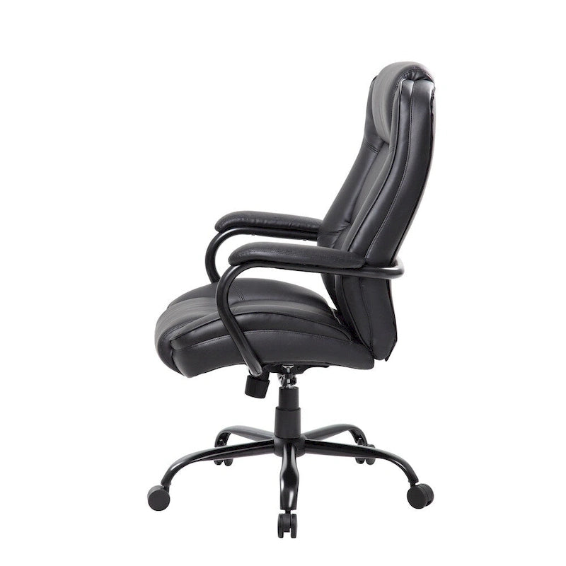 Black Executive Office Chair with Lumbar Support and Adjustable Tilt