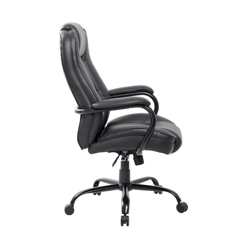 Black Executive Office Chair with Lumbar Support and Adjustable Tilt