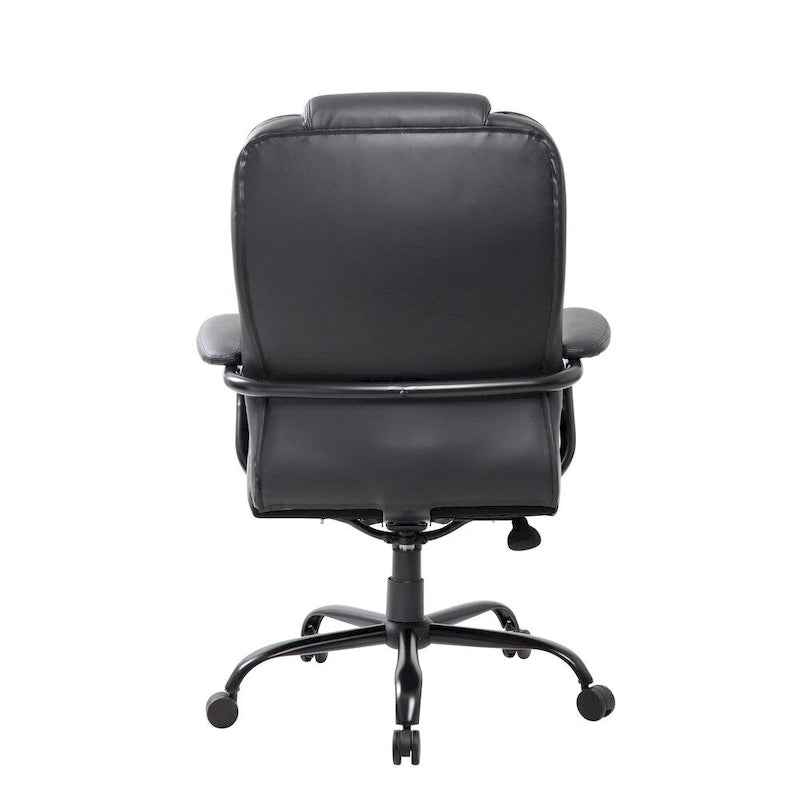 Black Executive Office Chair with Lumbar Support and Adjustable Tilt