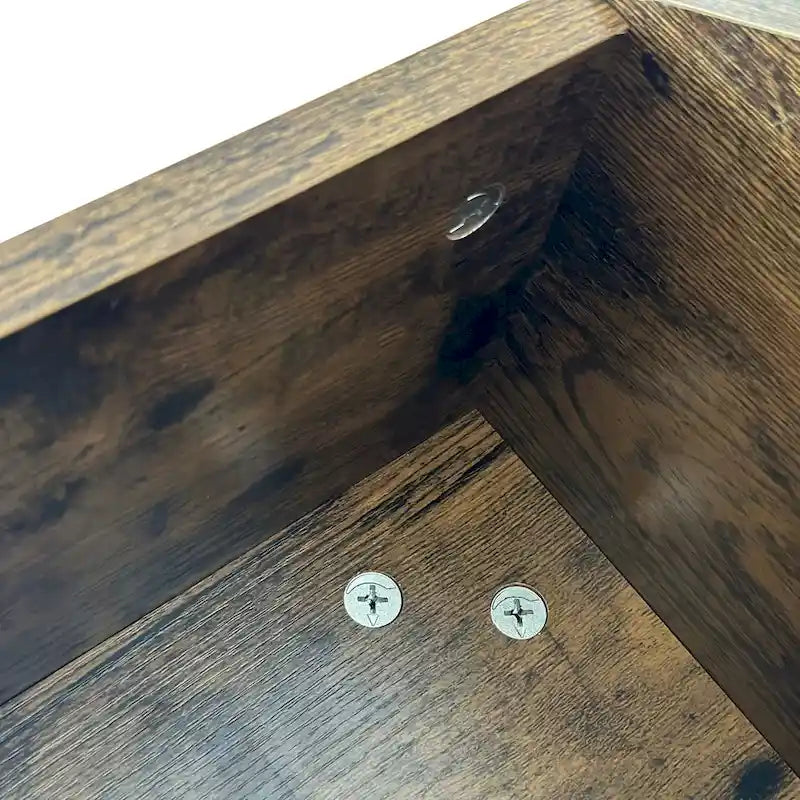 Modern Hexagonal Coffee Table with Open Storage and MDF Construction