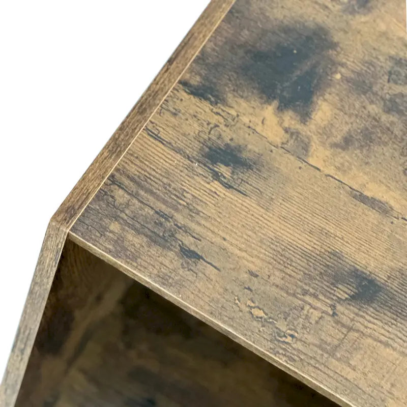 Modern Hexagonal Coffee Table with Open Storage and MDF Construction