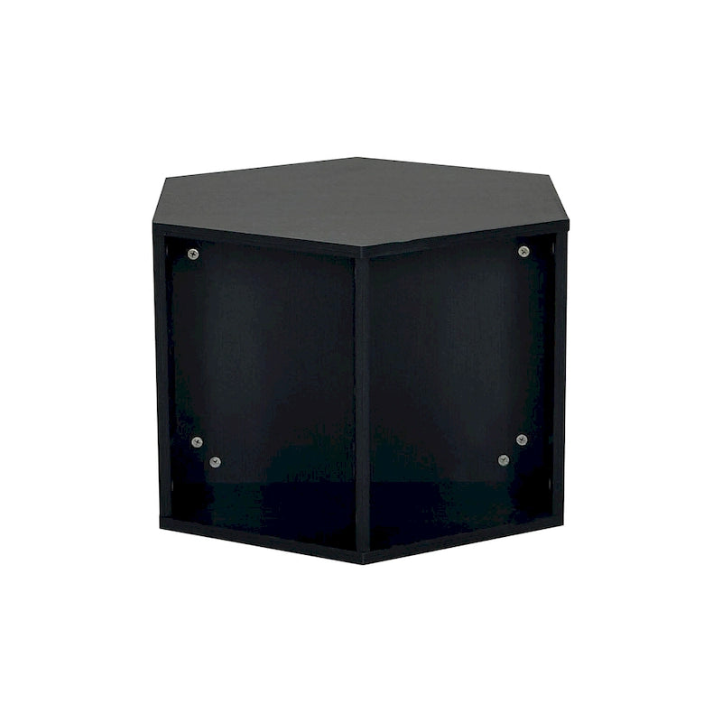 Modern Hexagonal Coffee Table with Open Storage and MDF Construction