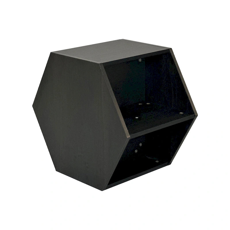 Modern Hexagonal Coffee Table with Open Storage and MDF Construction