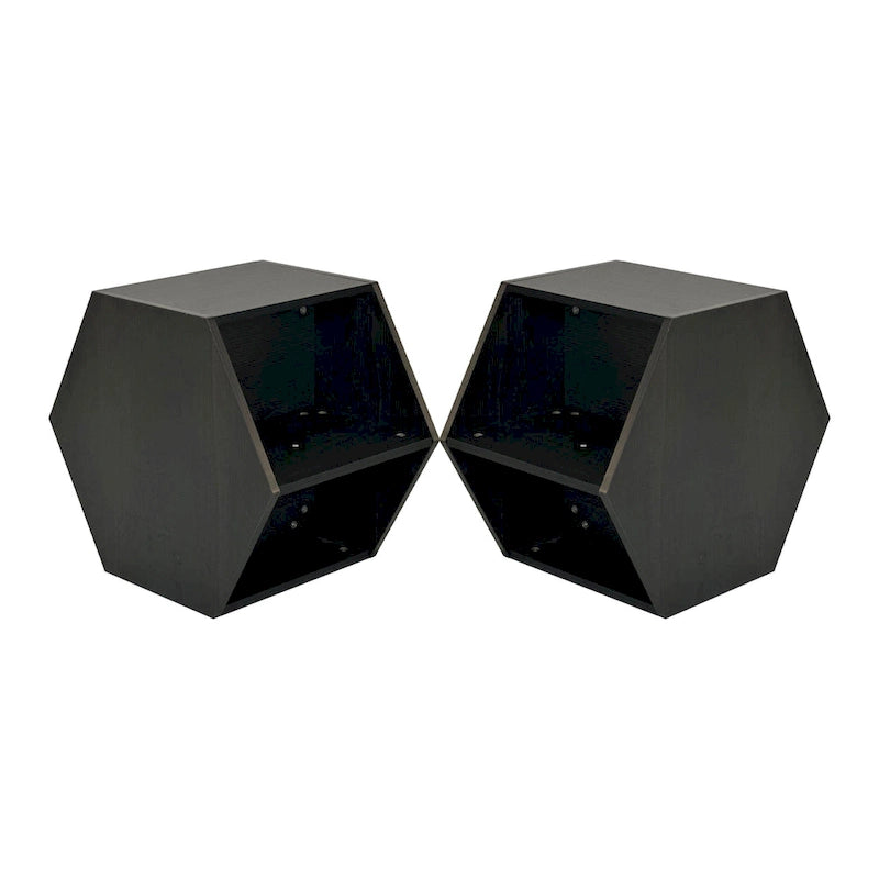 Modern Hexagonal Coffee Table with Open Storage and MDF Construction