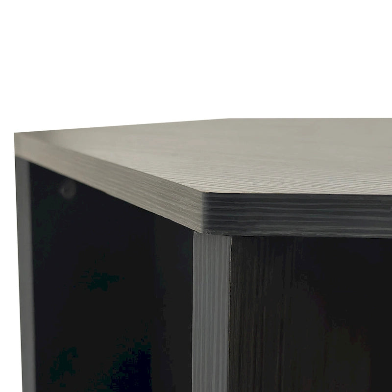 Modern Hexagonal Coffee Table with Open Storage and MDF Construction