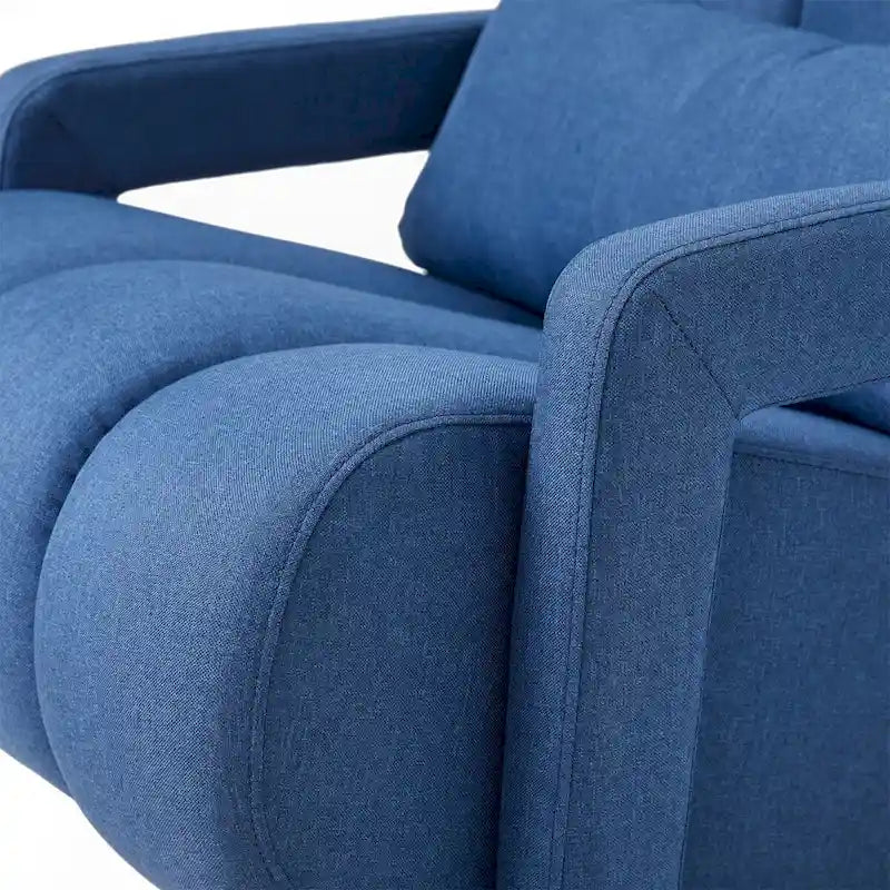 Linen Upholstered Accent Chair with Pillow for Living Rooms