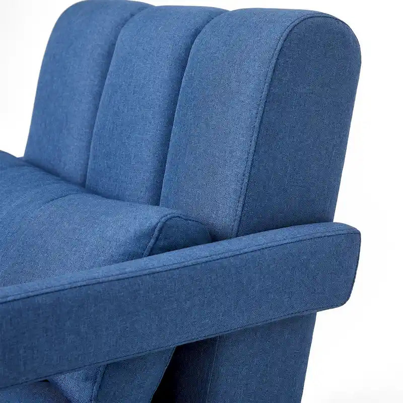Linen Upholstered Accent Chair with Pillow for Living Rooms